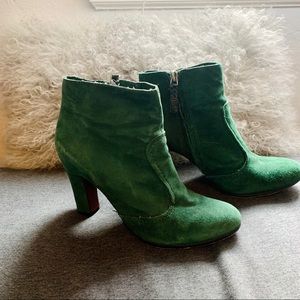 Sam Edelman Forest Green Suede Ankle Boot Size 7